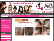 Tablet Screenshot of dream-hair-extensions.de